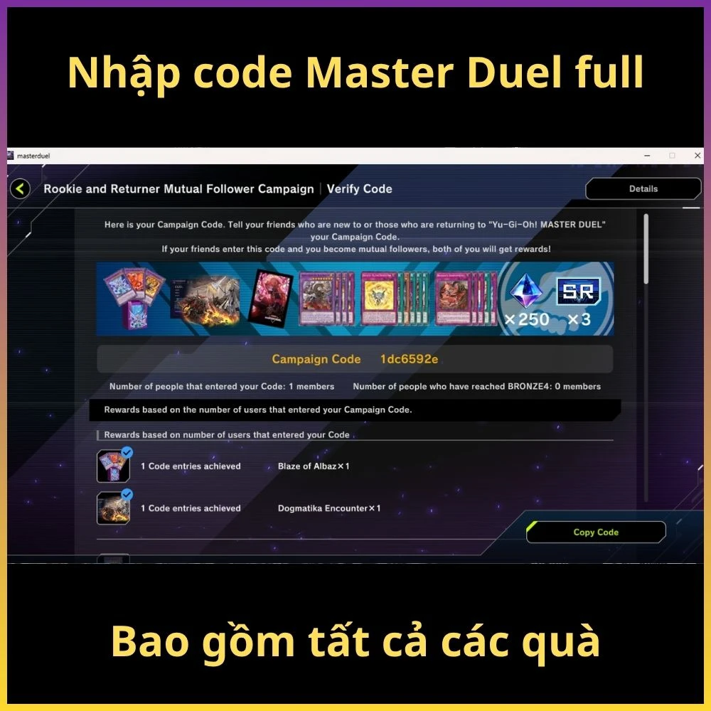 Nhập 5 code full MD